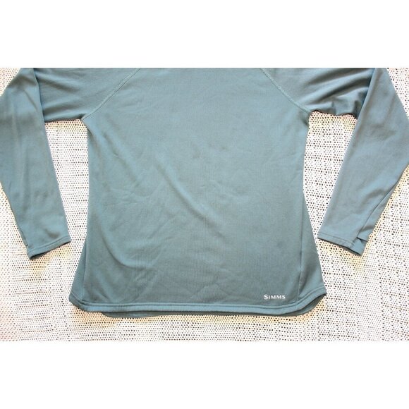 SIMMS Women's Heavyweight Baselayer Hooded Size LG Avalon Teal comfortable - Picture 5 of 11
